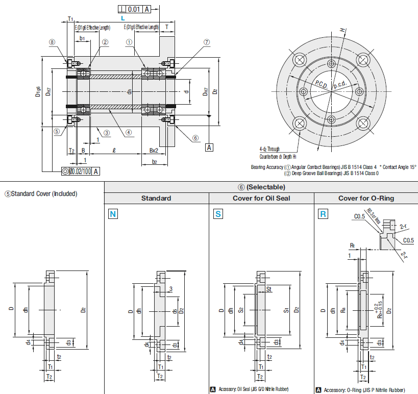 Angular Contact/Deep Groove Ball Bearing/Flanged Type from MISUMI MISUMI